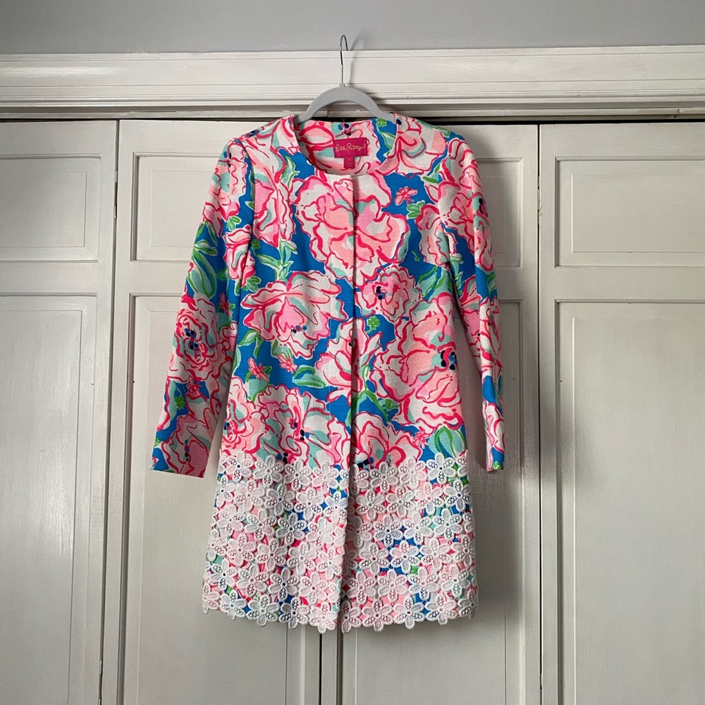 Lilly Pulitzer Eddison Coat in Lucky Charm Print